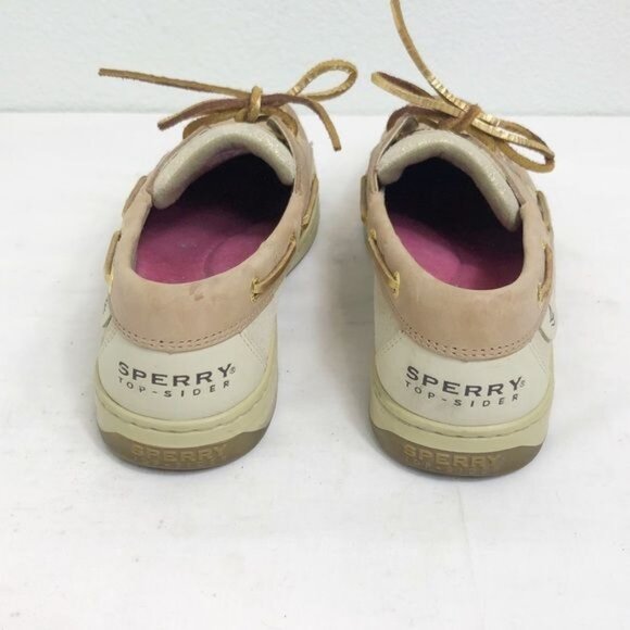 Sperry Top-Sider Angelfish Gold Leather Casual Boat Shoes Slip-On Loafers Size 7 - Picture 10 of 12